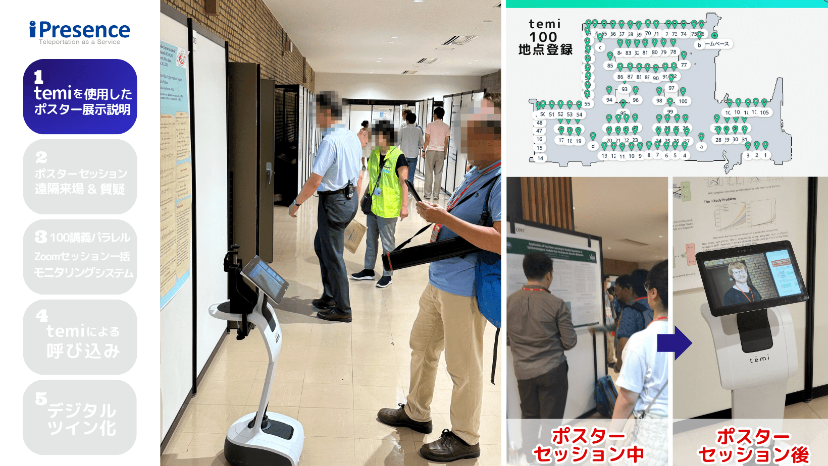 初の日本開催！応用数理国際会議（ICIAM2023）ハイブリッド開催が大盛況で終了！テレプレゼンスアバターロボット temiV3 やデジタルツインも好評【実施報告】