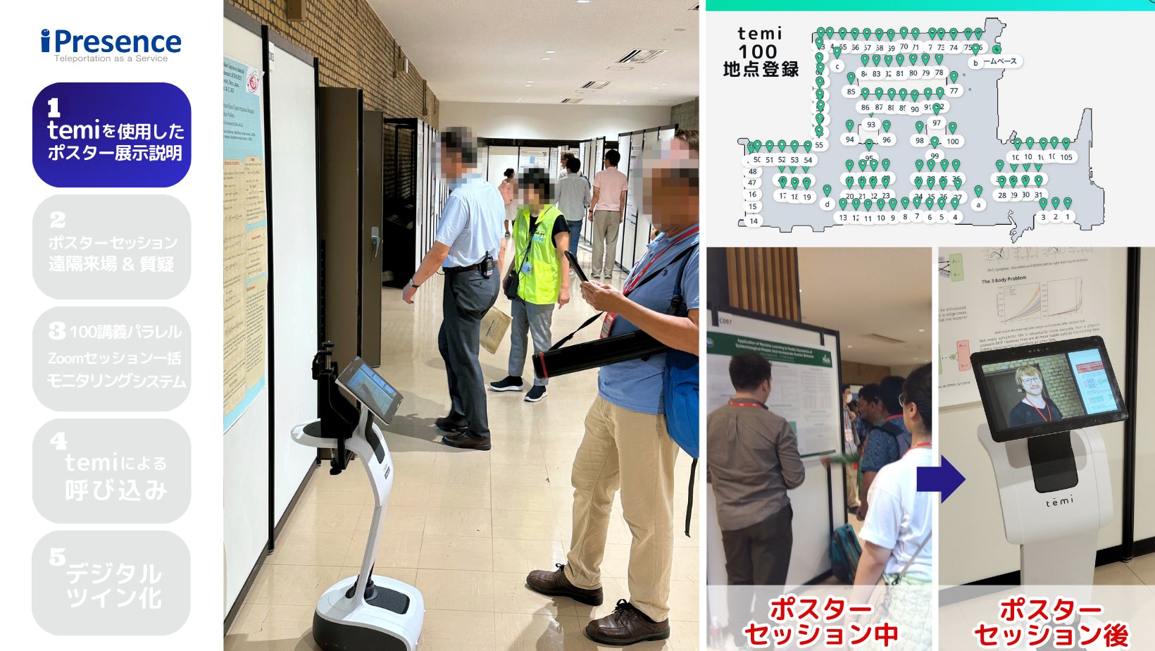 初の日本開催！応用数理国際会議（ICIAM2023）ハイブリッド開催が大盛況で終了！テレプレゼンスアバターロボット temiV3 やデジタルツインも好評【実施報告】